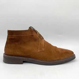 Jack Erwin Mens 11.5 Chukka‎ Boots Chesnut Brown Suede Lace Up Shoes Booties